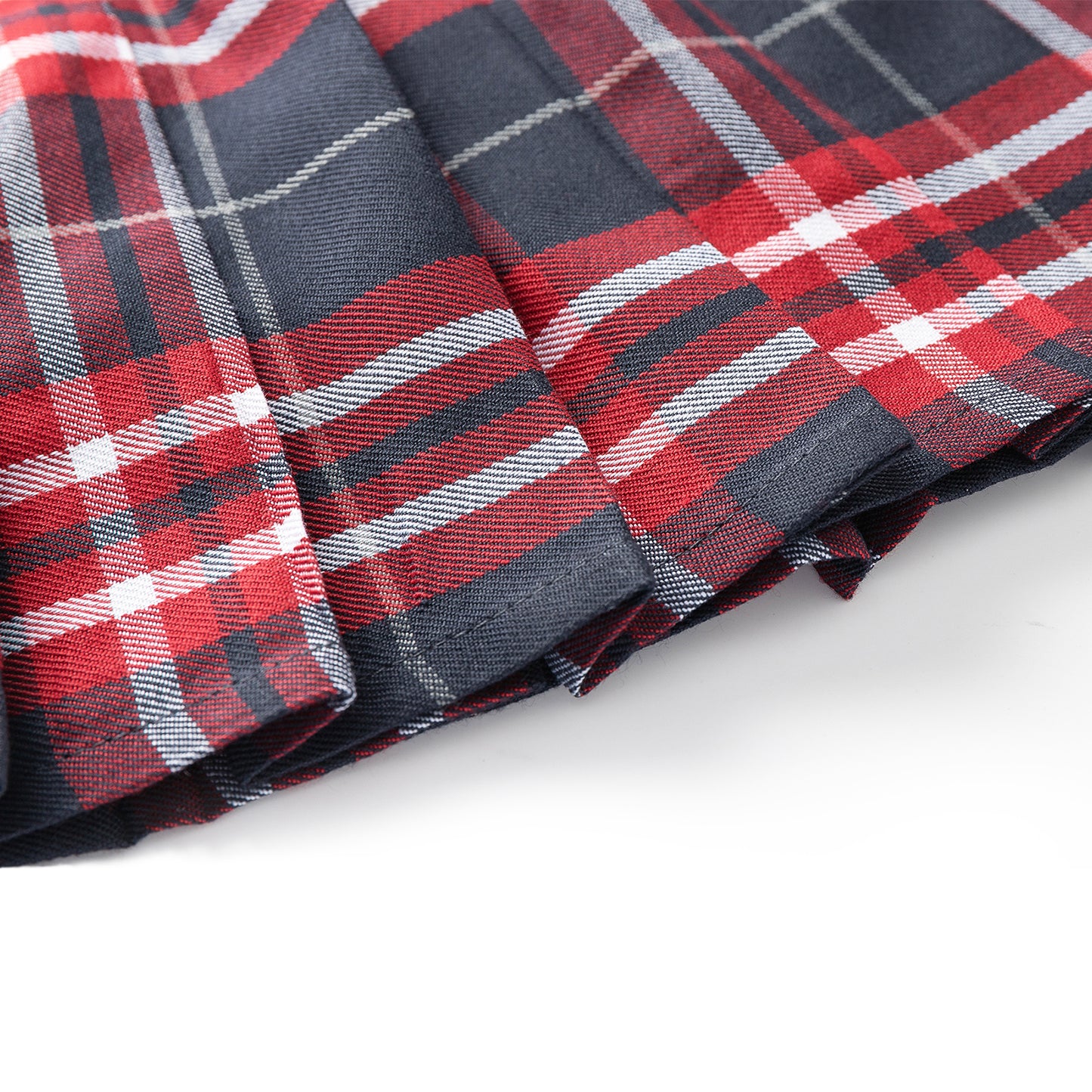 HILEELANG Little Girl School Uniform Pleated Scooter Skirt With Under Shorts Wine Black Red Plaid Elastic Waist Skirt