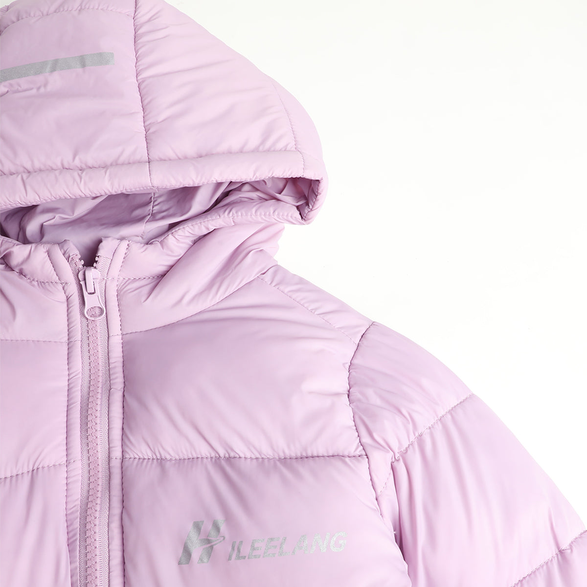HILEELANG Kids Hooded Lightweight Puffer Jacket, ILEELANG Boys Girls Warm Quilted Winter Coat Lavender Purple