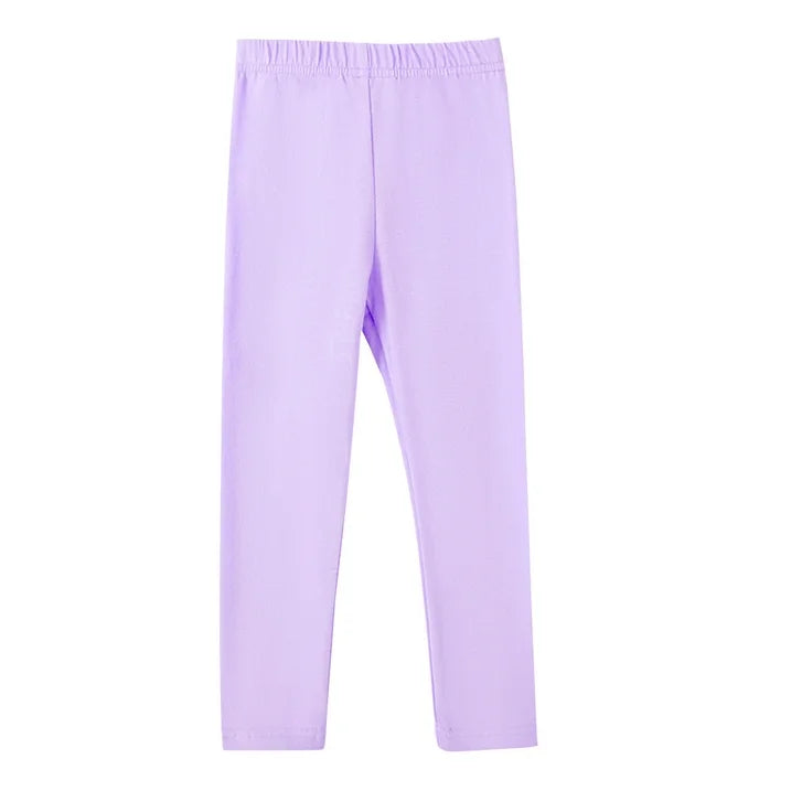 HILEELANG Toddler Kids' Fall & Winter Leggings Ages 1 - 14Y 95% Cotton + 5% Spandex Soft & Skin - Friendly Stretchy & Non - Binding Colors Light Gray, Violet, Dark Rose Red