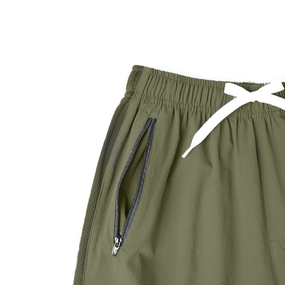 HILEELANG 5-15T Boys 2-Pack Quick Dry Athletic Sweat Shorts, Elastic Waist Active Shorts with Zipper Pockets for Kids Youth
