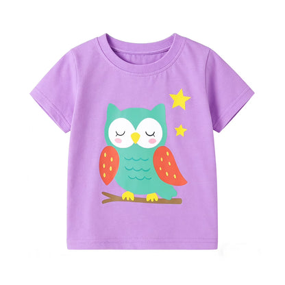 HILEELANG 2-7T Toddler/Little Girls Yellow/Pink/Blue Slogan Ruffle Sleeve 100% Cotton T-Shirt 3-Pack