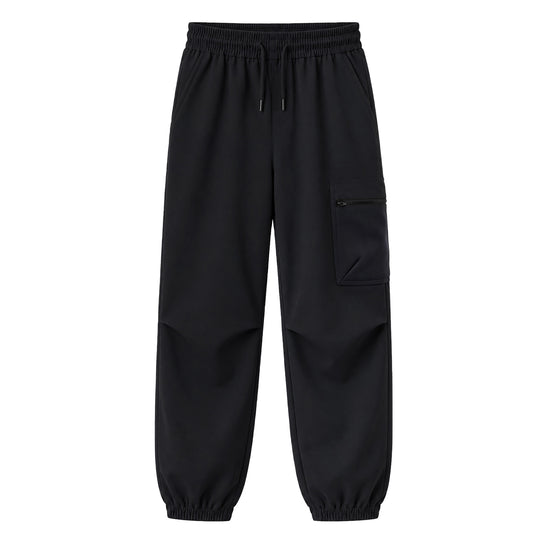 HILEELANG Kids Zip Pocket Cargo Sweatpants Jogger Pants, Single Piece