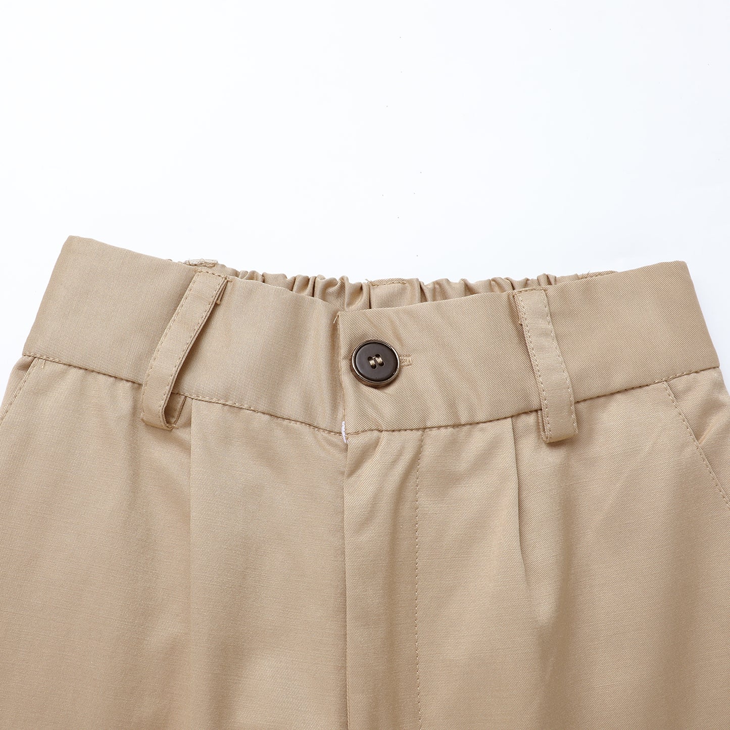 HILEELANG 4-15 Little/Big Boys and girls Chino Pants Straight Leg Button Front Twill School Uniform Everyday Wear Khaki 1 Pack