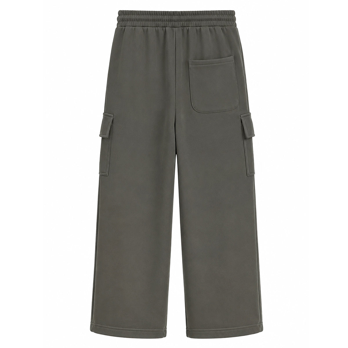 HILEELANG Big Boys Girls Dark Gray Wide Leg Cargo Sweatpants Fleece Pants