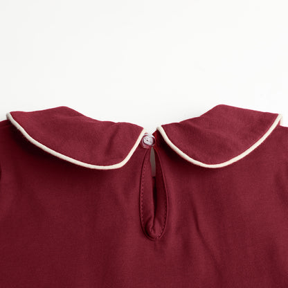 HILEELANG  Girls Peter Pan Collar Pinecone Dress 2-7Y