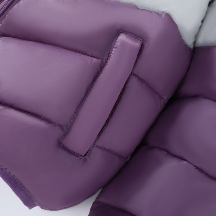 HILEELANG Toddler Boy Winter Hodded Puffer Color-Block Jackets Coats Light Weight Outerwear Purple