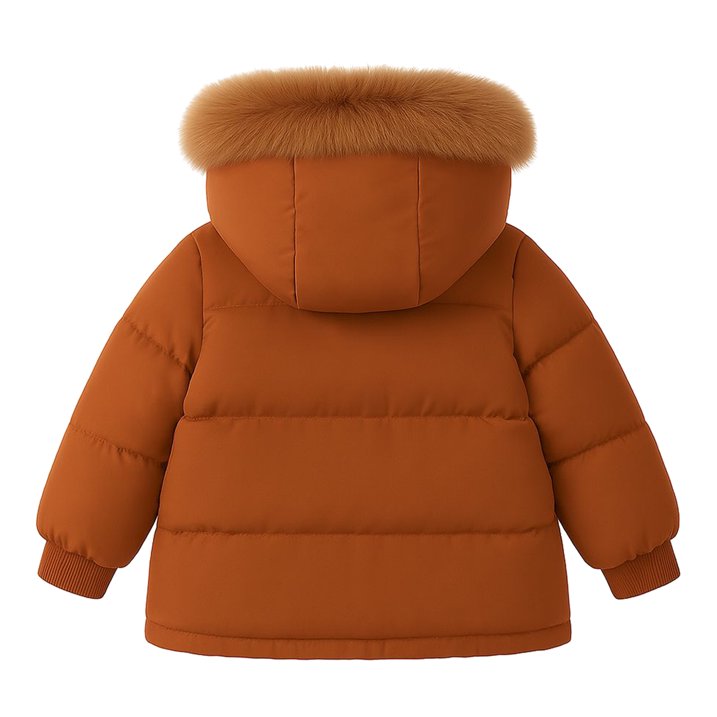 HILEELANG Toddler Baby Kids Winter Puffer Jacket with Detachable Hood and Faux Fur Trim – Warm Windproof Water-Resistant Coat for Boys and Girls