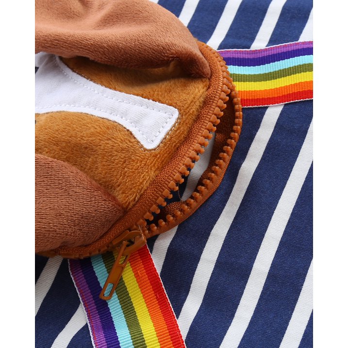 HILEELANG 100% Cotton Girls Long Sleeve Dress with NavyUnicorn ,NavyStripeDog,StripeStrawberry and FloralPumpkin – Ages
