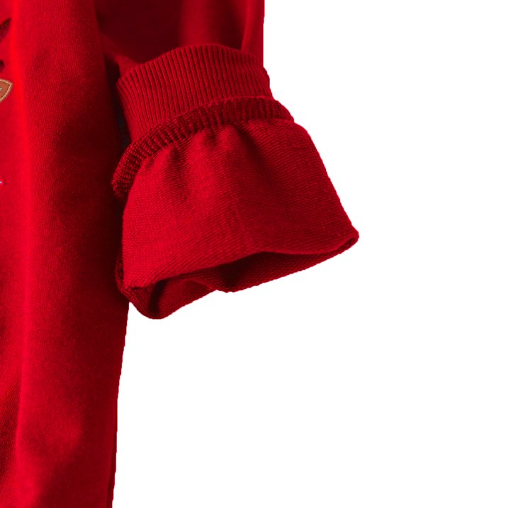 HILEELANG Kids Christmas Sweatshirt, Cotton Pullover Top with Reindeer Appliqué, Unisex Holiday Long Sleeve Shirt for Toddler Boys Girls