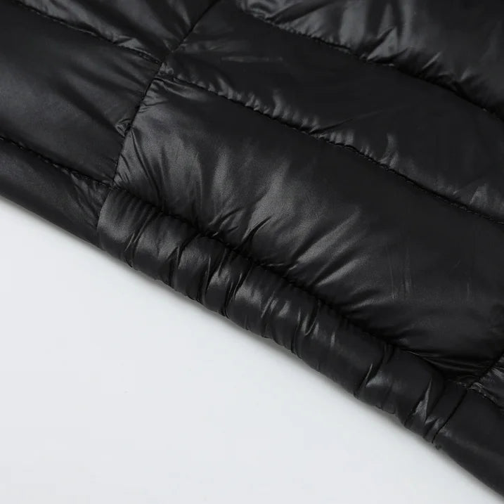 HILEELANG Kids Winter Hooded Puffer Jacket Lightweight Padded Outerwear, Black