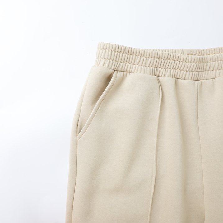 HILEELANG Girls Flare Pants Stretch Pull On Sweatpants Light Khaki