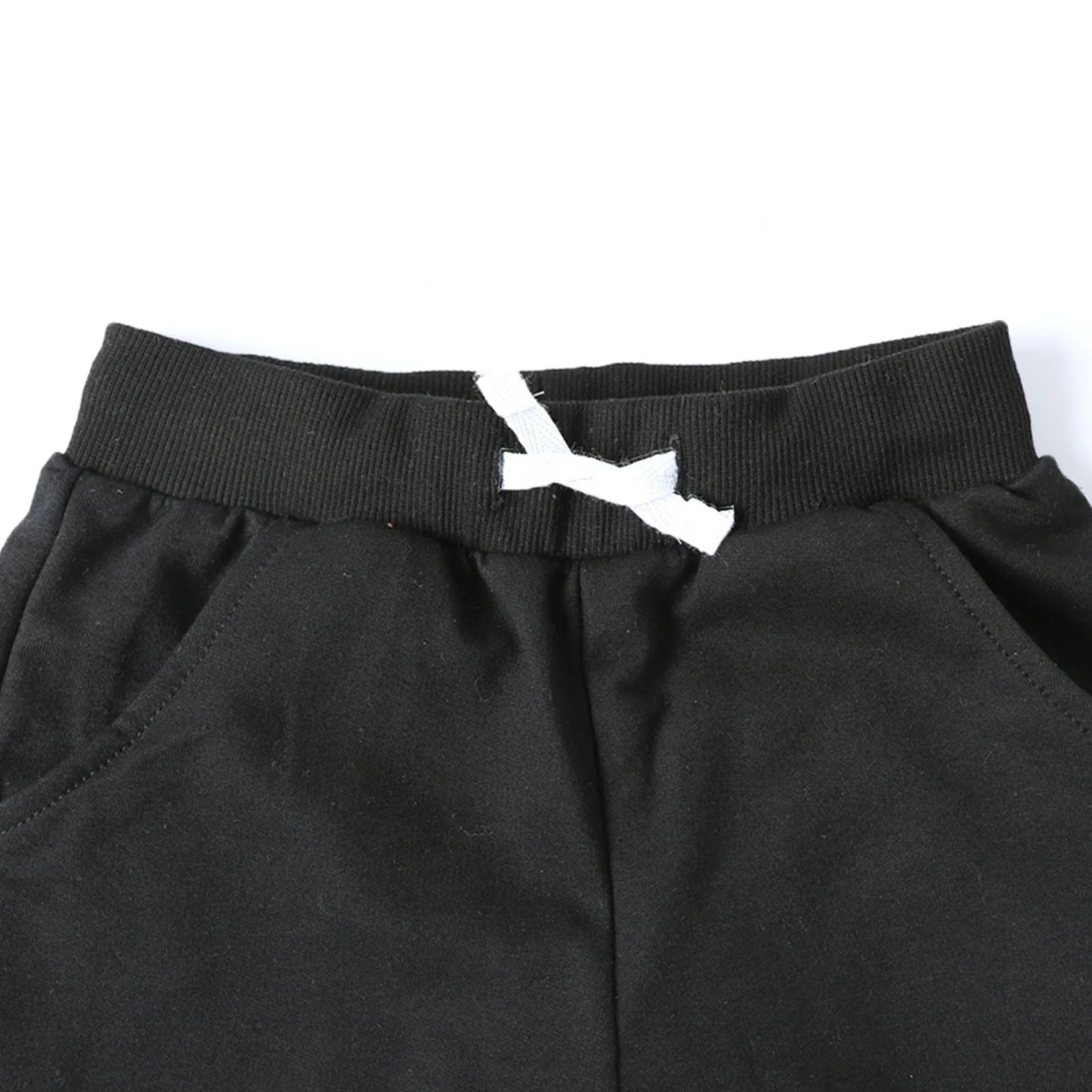 HILEELANG Baby Boys Cotton Jogger Sweatpants 3 Pack, Black Grey Blue Soft Elastic Waist Playwear Sport Pants with Pockets