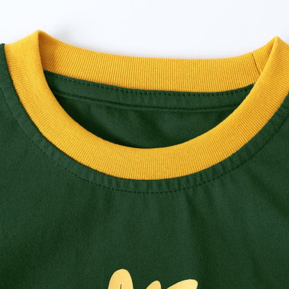 HILEELANG Toddler Boys（2Y-7Y) Shirt Halloween 3-Pack Squirrel Pumpkin Graphic Long-Sleeve Tees Winter Cotton Casual Crewneck T-Shirts