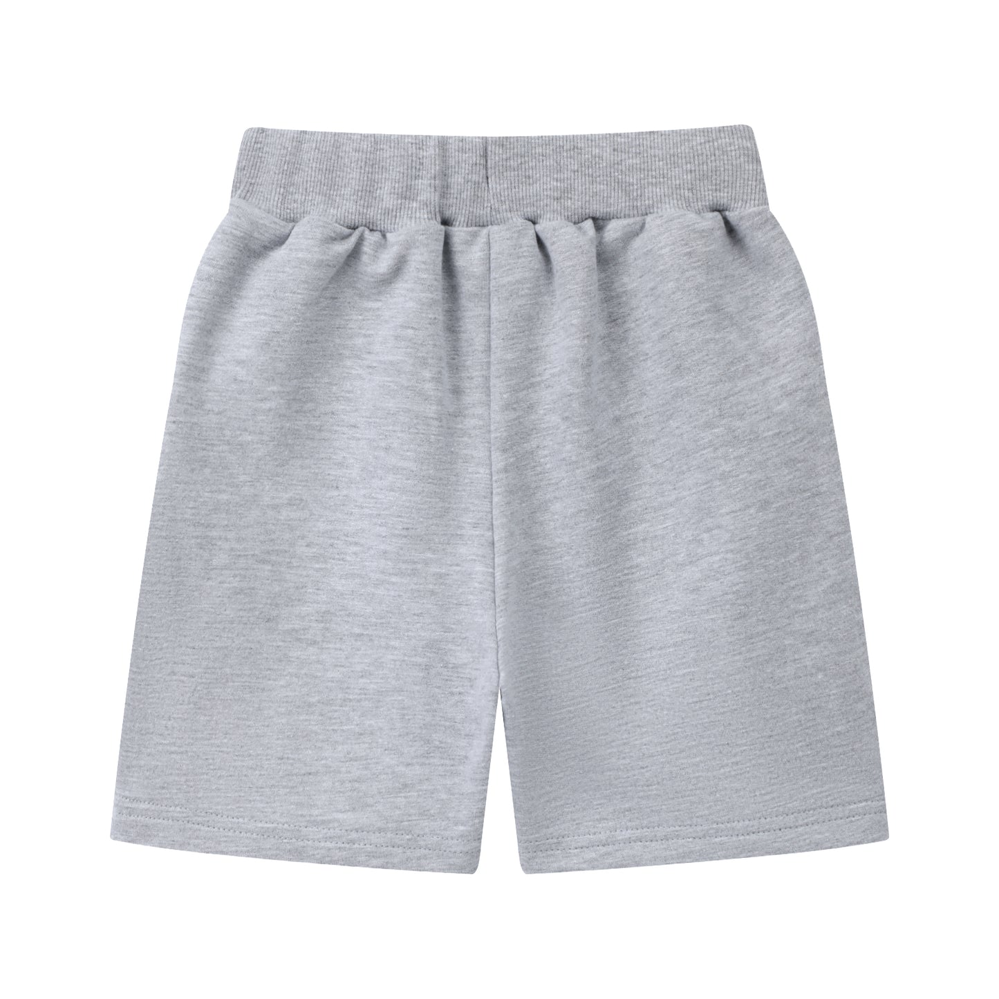 HILEELANG Toddler Boys' Cotton Shorts 3-Pack with Pockets, Grey/Black/Navy