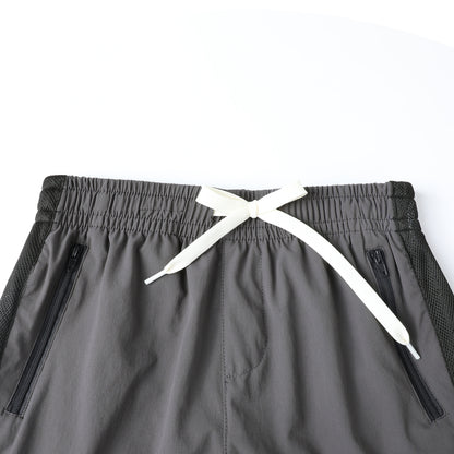 HILEELANG 5-15T Boys 2-Pack Quick Dry Athletic Sweat Shorts, Elastic Waist Active Shorts with Zipper Pockets for Kids Youth