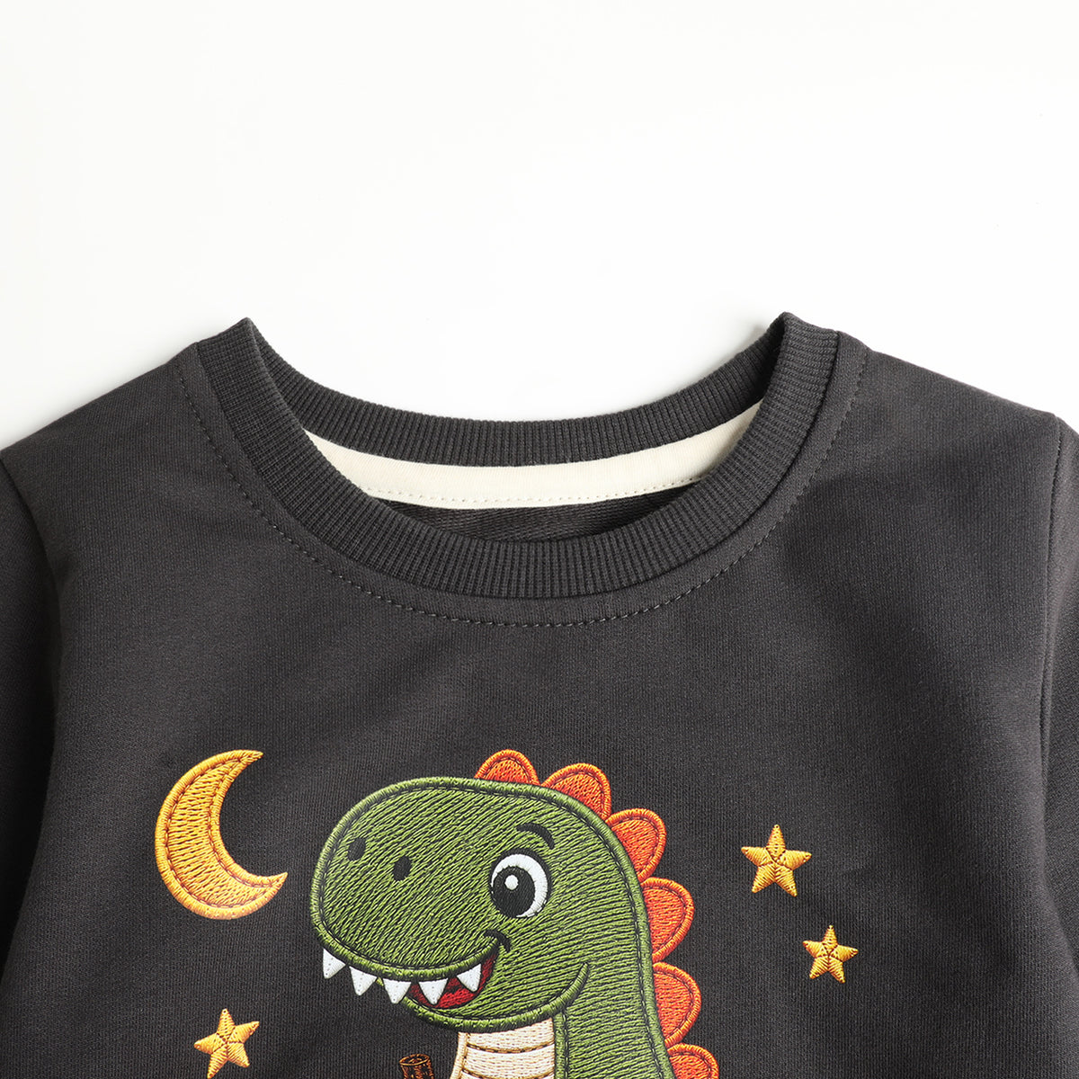 HILEELANG Toddler Boys Dinosaur Pumpkin Graphic Sweatshirt, Long Sleeve Crewneck Pullover Top, Sizes 2-7 Years