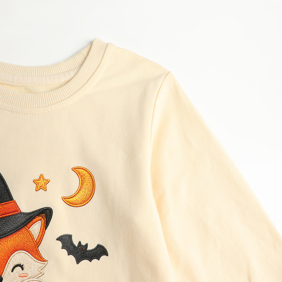 HILEELANG Toddler Boys Fox and Ghost Halloween Graphic Sweatshirt, Long Sleeve Crewneck Pullover Top, Sizes 2-7 Years