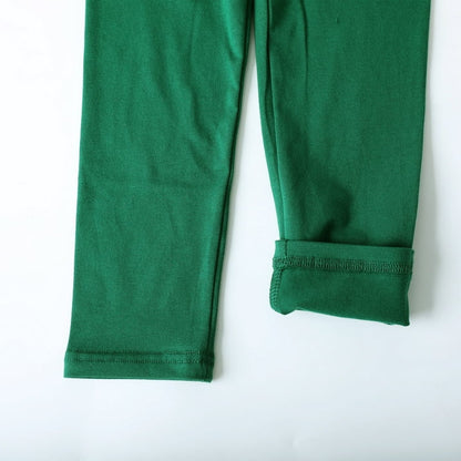 HILEELANG Toddler Kids' Fall & Winter Leggings Ages 1 - 2Y 95% Cotton + 5% Spandex Soft & Skin - Friendly Colors Beige Bright Red Dark Green