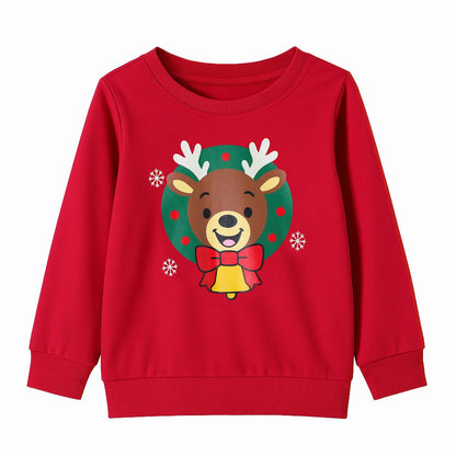 HILEELANG Toddler Girls Christmas Pants Set Light Red Elk Sweatshirt And Green Leggings Winter Playwear Outfits Clothing Sets