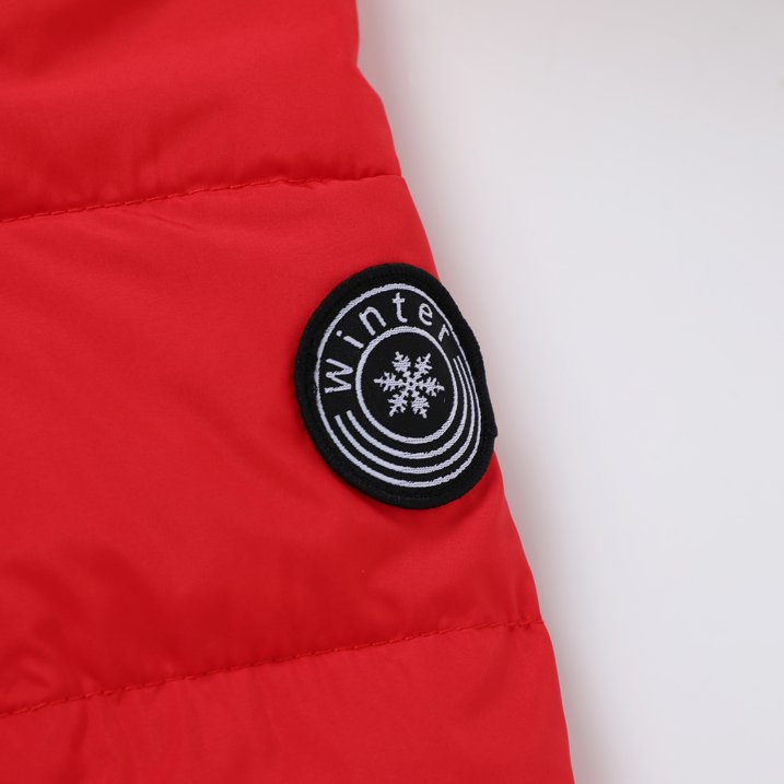 HILEELANG Toddler Boy Girl Winter Puffer Jackets Coats Christmas Red Hooded Light Weight Warm Padded Outerwear