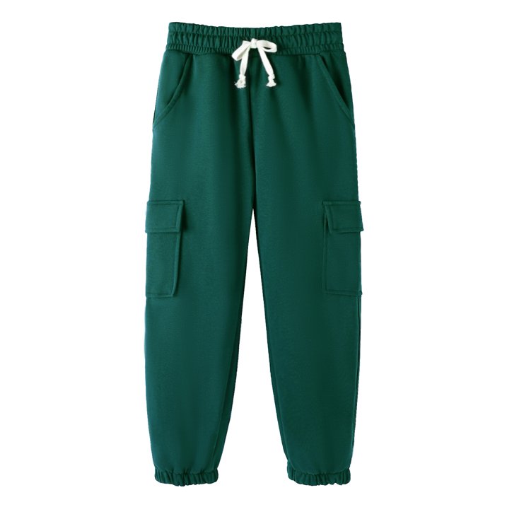HILEELANG 3-Pack Boys' Sweatpants 5-15 Years Deep Blue/Rust Red/Dark Green Cotton Blend Kids Fall Winter Joggers
