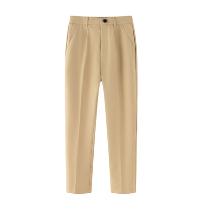 HILEELANG 1PC Little Boys Girls School Uniform Pants Khaki Kids Wrinkle-Free Dress Slacks Elastic Back Waist Classic Fit Pull-On Trousers for Students