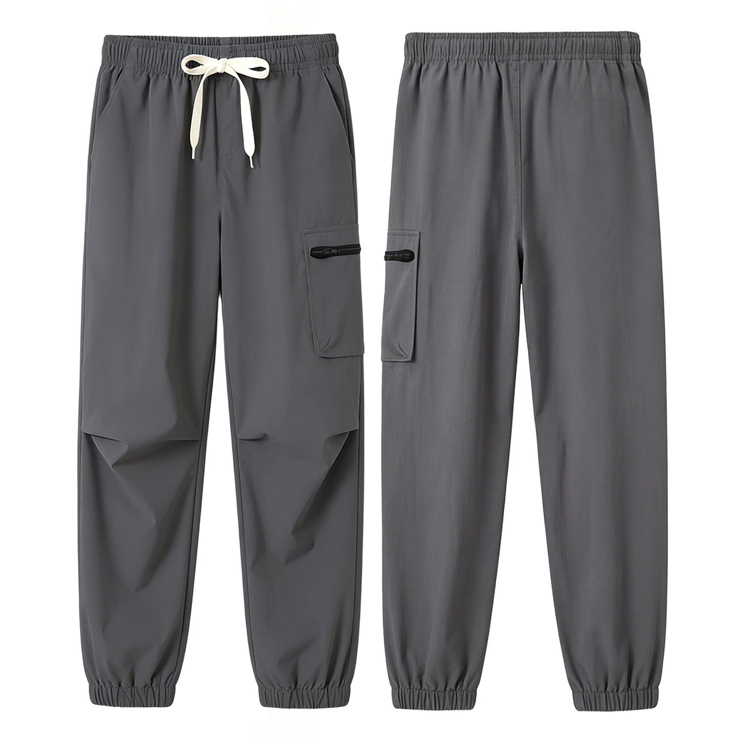 HILEELANG Kids Quick-Dry Cargo Pants Lightweight 4-Way Stretch Outdoor Joggers for Boys & Girls