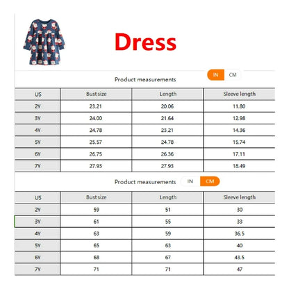 HILEELANG Toddler Girl Christmas Dress Navy Blue Santa Claus Cotton Casual Long Sleeve Tunic Playwear Holiday Dresses