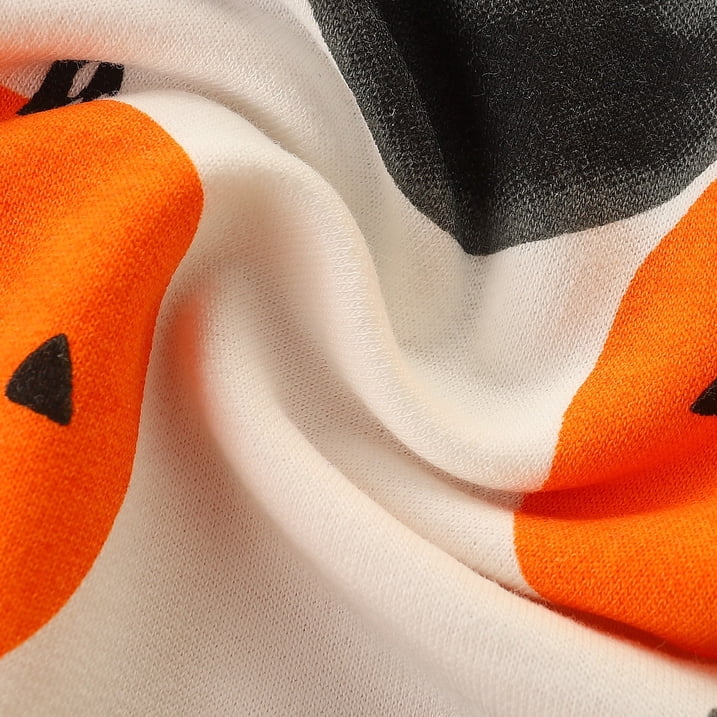 HILEELANG Toddler Boy Sweatshirts Halloween Pumpkin Bat Crewneck Pullover Cotton Autumn Top Shirts