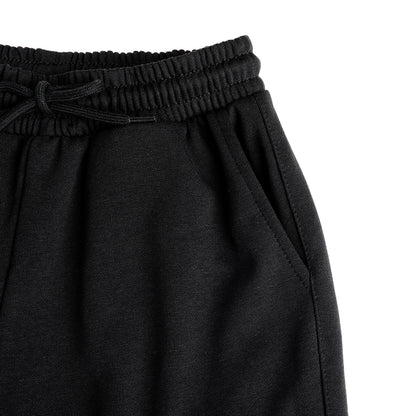 HILEELANG Big Boys Girls Black Wide Leg Cargo Sweatpants Fleece Pants