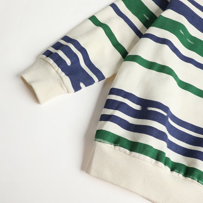 HILEELANG Little Boys Striped Crew 2 Piece Outfit Set, Sizes