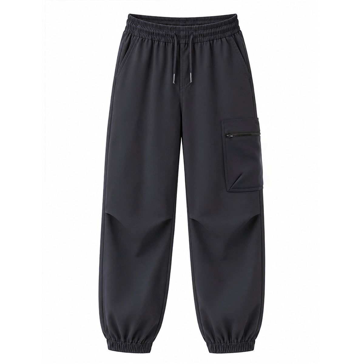 HILEELANG Charcoal Kids Zip Pocket Cargo Sweatpants Jogger Pants, Single Piece