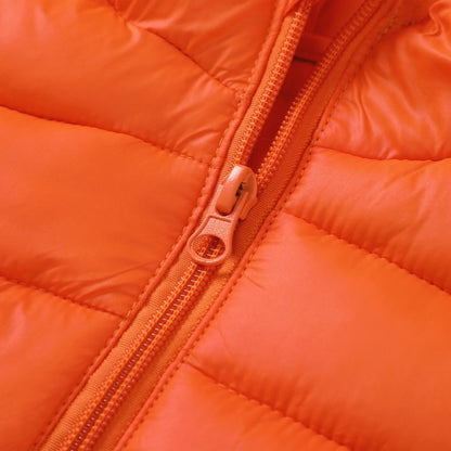 HILEELANG Toddle Boy（3-10Y) Winter Hooded Puffer Jackets Coats Light Weight Outerwear Orange