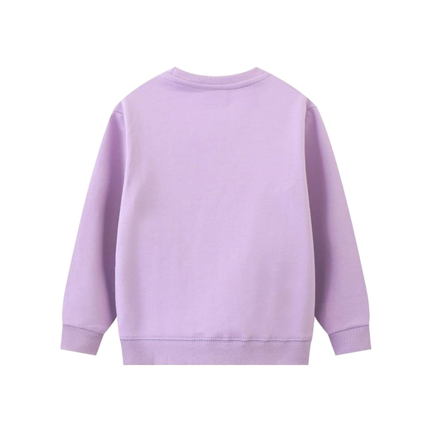 HILEELANG Toddler Girl Sweatshirts Purple Horse Printed Cotton Casual Crew Neck Long Sleeve Tops Shirt