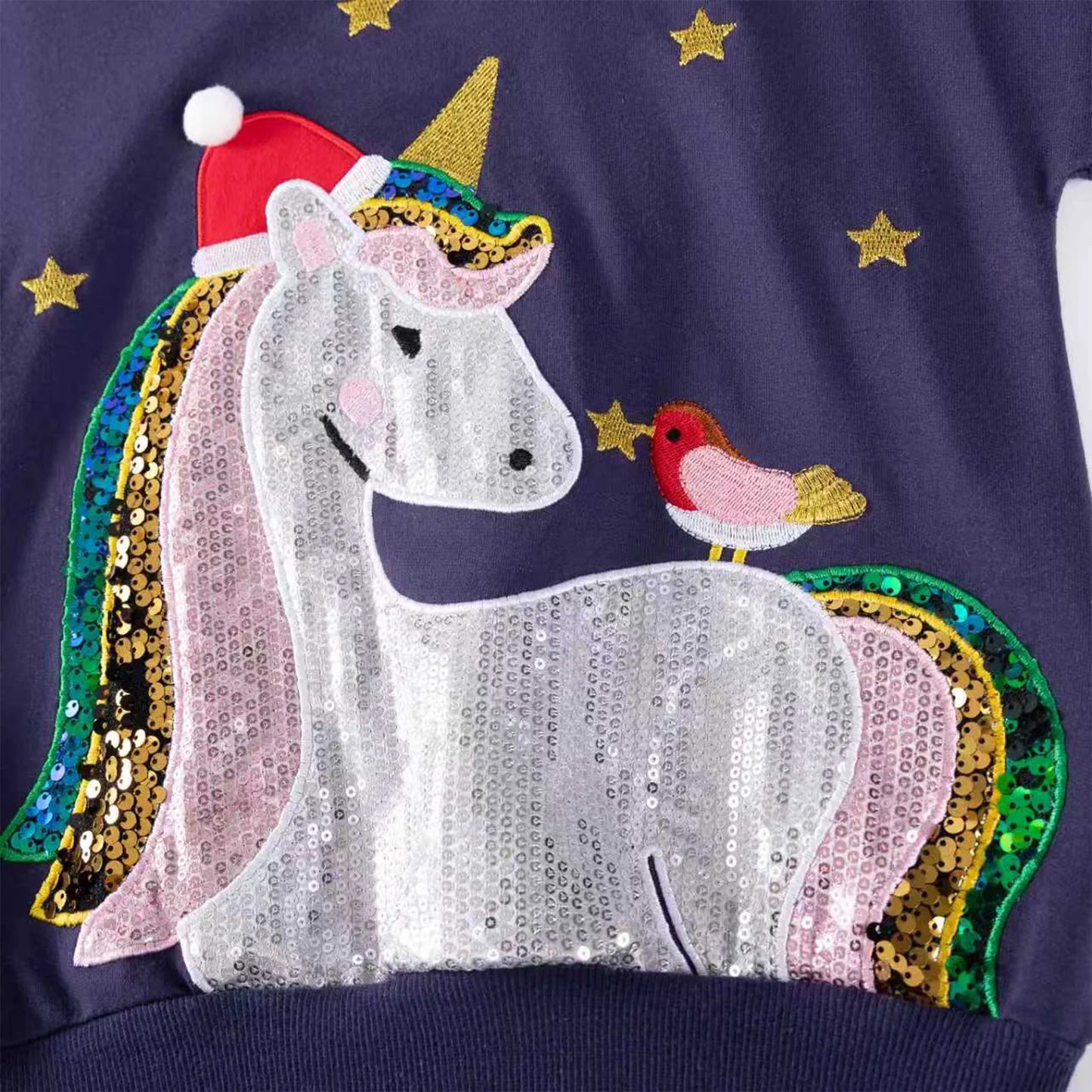 HILEELANG Toddler Girl Fall Outfits Clothing Pants Set Unicorn Sweatshirt（Age:2-7Y) Cotton Strench Purple Leggings Playwear Sets