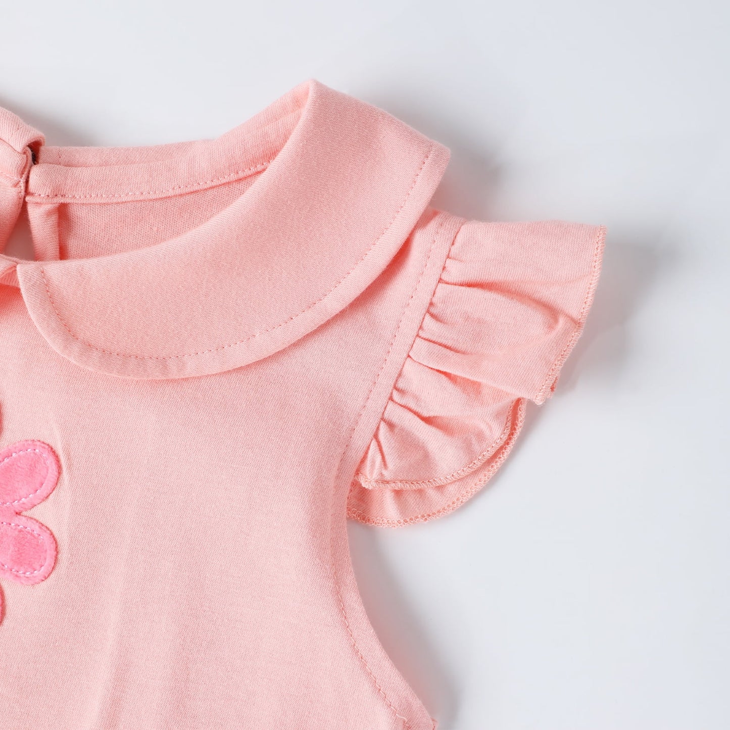 HILEELANG Toddler Girls 2–7T Cotton Summer Dress, Flutter Sleeve Flower Graphic Casual Dress