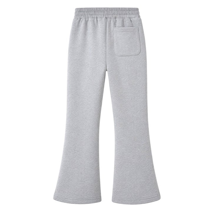 HILEELANG Girls Flare Pants Stretch Pull On Sweatpants Heather Gray