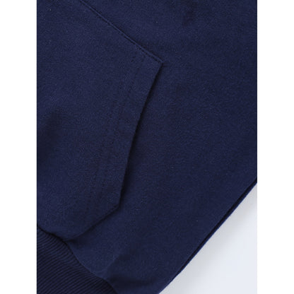 HILEELANG 4-12 Toddler/Little/Big Boys Girls Navy Solid Color Zip Up Hoodie