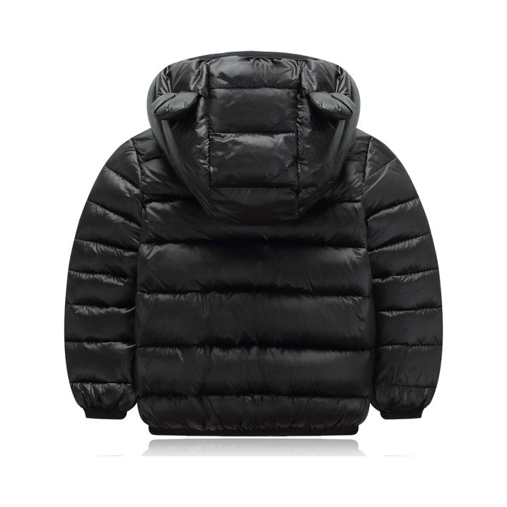 HILEELANG Toddler Baby Girl(12M-6T) Winter Puffer Jacket Coat Hooded Light Weight Padded Outwear Black