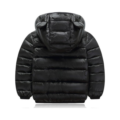 HILEELANG Toddler Baby Girl(12M-6T) Winter Puffer Jacket Coat Hooded Light Weight Padded Outwear Black