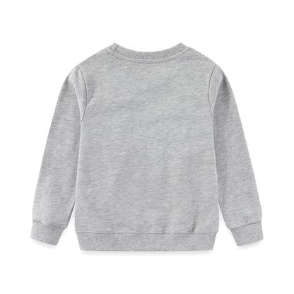 HILEELANG Toddler Boy(2-7Y) Sweatshirt Cotton Casual Yellow Excavator Print Long Sleeve Pullover Top
