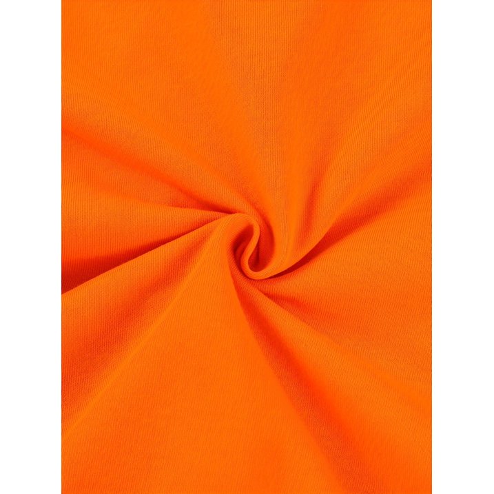 HILEELANG 4-12 Toddler/Little/Big Boys Girls Orange Solid Color Zip Up Hoodie