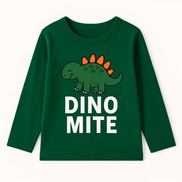Small dinosaur three-piece t-shirt
