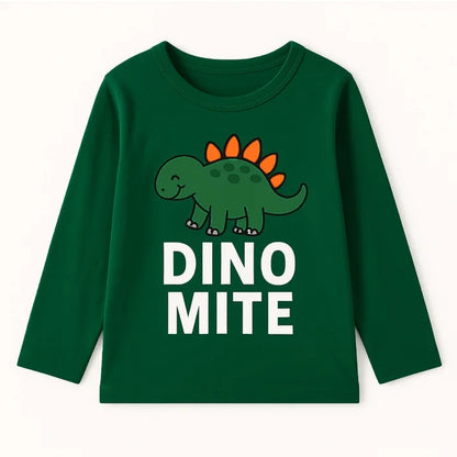 Small dinosaur three-piece t-shirt