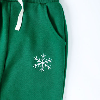 HILEELANG Toddler Boy Christmas Pullover and Sweatpants Set ,2 Piece with Deer and Snowflakes Applique, Fall Winter Cotton Clothes for Kids