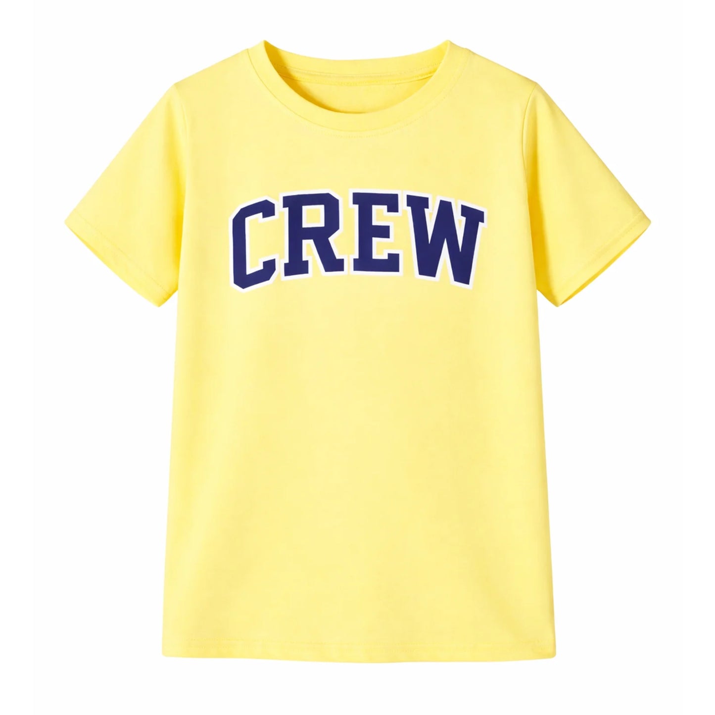 HILEELANG 4-13 Little/Big Boys Light Blue/Yellow/Mint Team Crew Camp 100% Cotton 3-Pack Short Sleeve T-Shirt