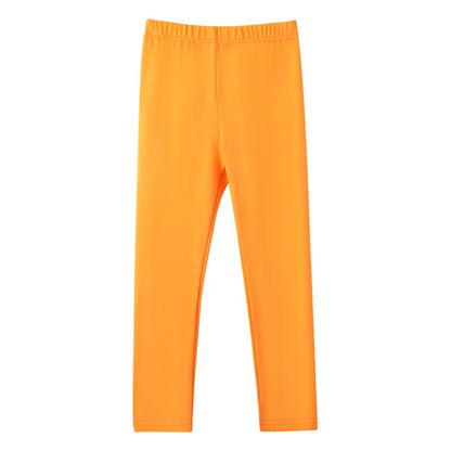 HILEELANG Toddler Kids' Fall & Winter Leggings Ages 1 - 14Y 95% Cotton + 5% Spandex Soft & Skin - Friendly Stretchy & Non - Binding Colors Purple Black Orange