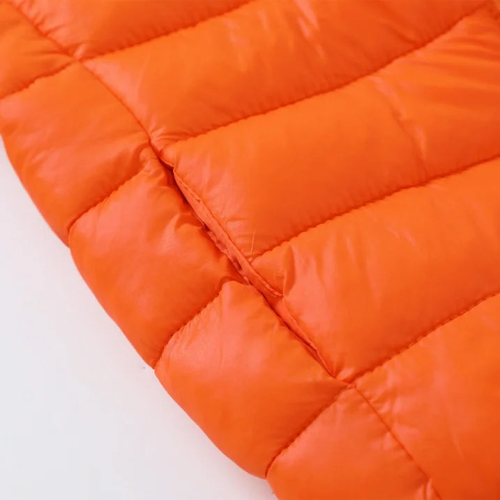 HILEELANG Toddle Boy（3-10Y) Winter Hooded Puffer Jackets Coats Light Weight Outerwear Orange