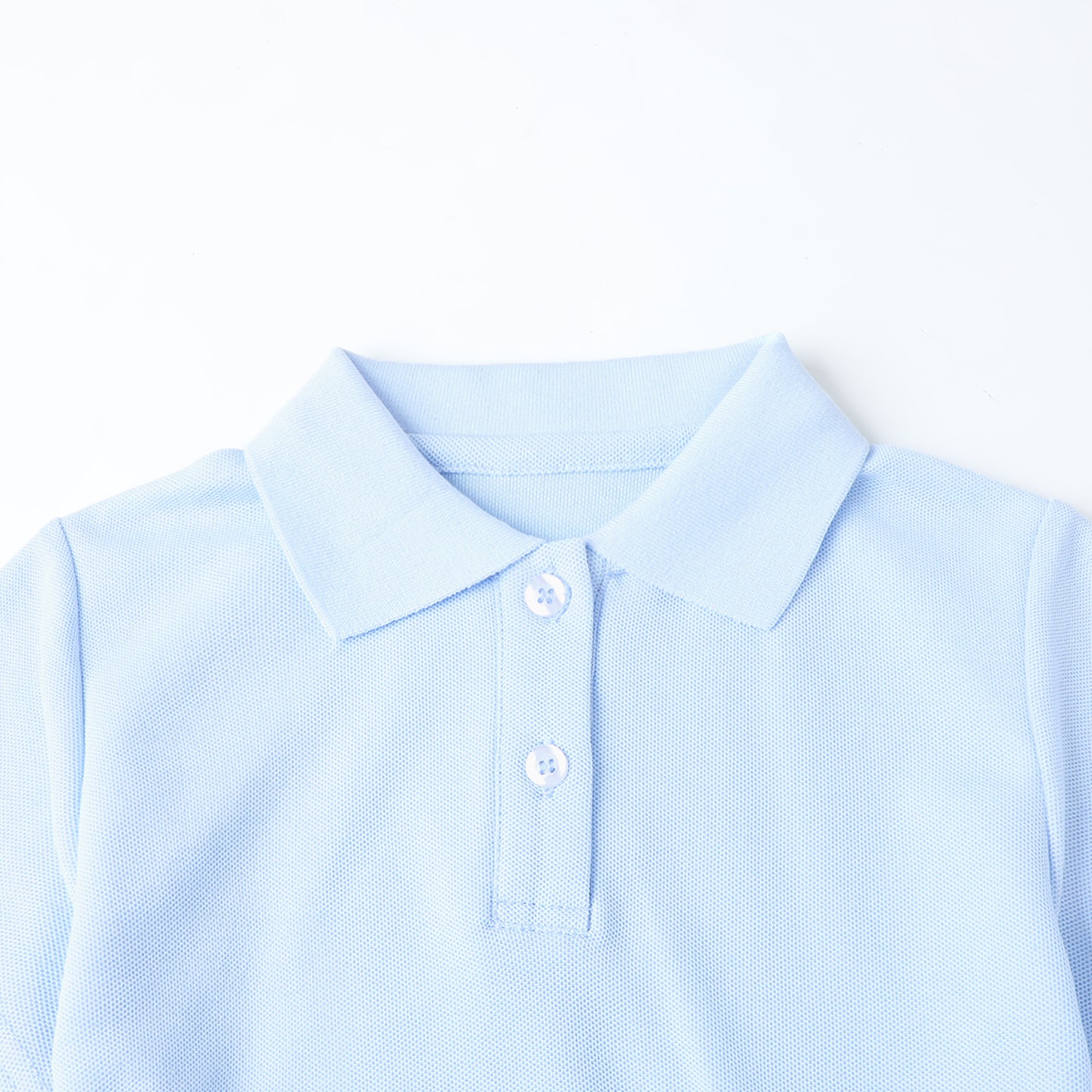 HILEELANG 4-13T Little Girls' Cambridge blue Short Sleeve Polo Dress with Pockets, School Uniform Casual Dress for Kids