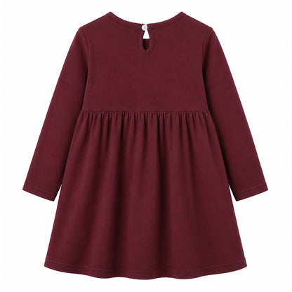 HILEELANG Toddler Deer Star Embroidery Knit Dress, Single Piece